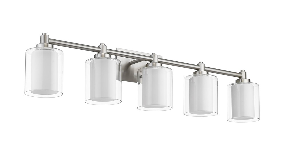 Sonora 5-Light Vanity - NK  Clear & White Glass